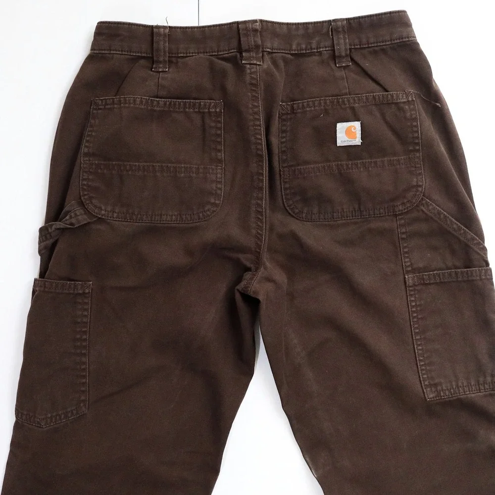 Carhartt Carpenter Pants Womens 2 Regular Brown Original Fit Canvas 102080